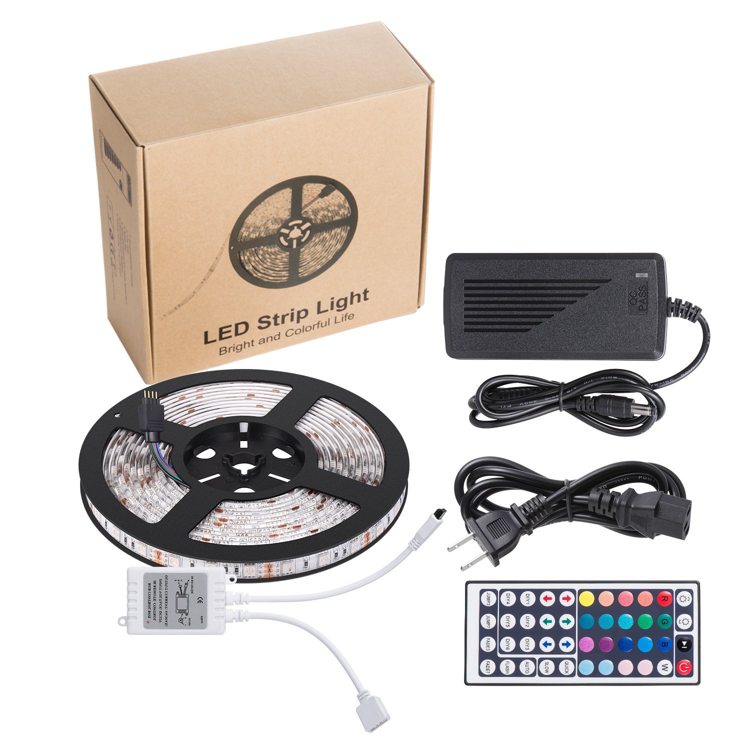 Buy 5050 LED RGB light strip online through Amazon (includes Prime)